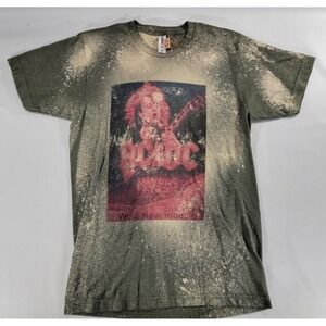 ACDC Razors‎ Edge Green Distressed Acid Wash Men's Sz M T-Shirt Tultex Rare! EUC